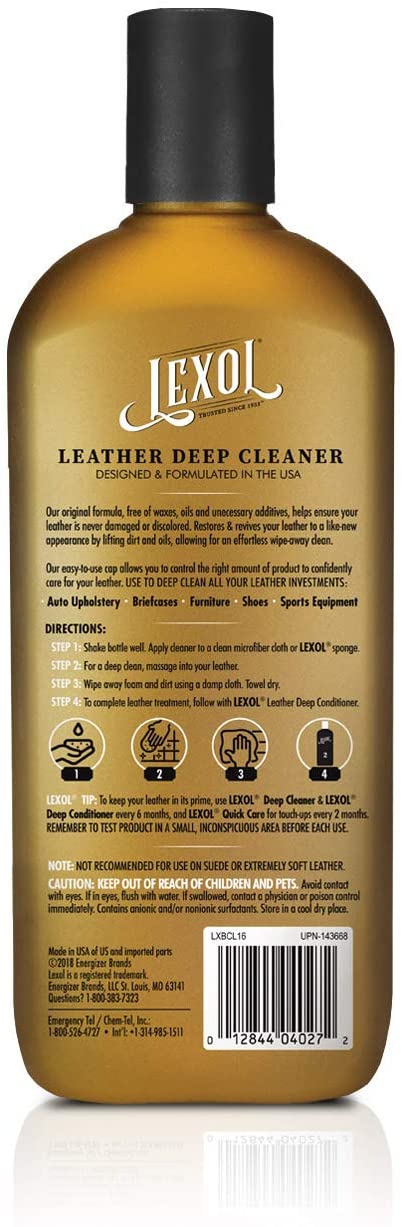 LEXOL All Leather Cleaner STEP 1 Renews, Restores, and Revives 500 ml (1 Count)