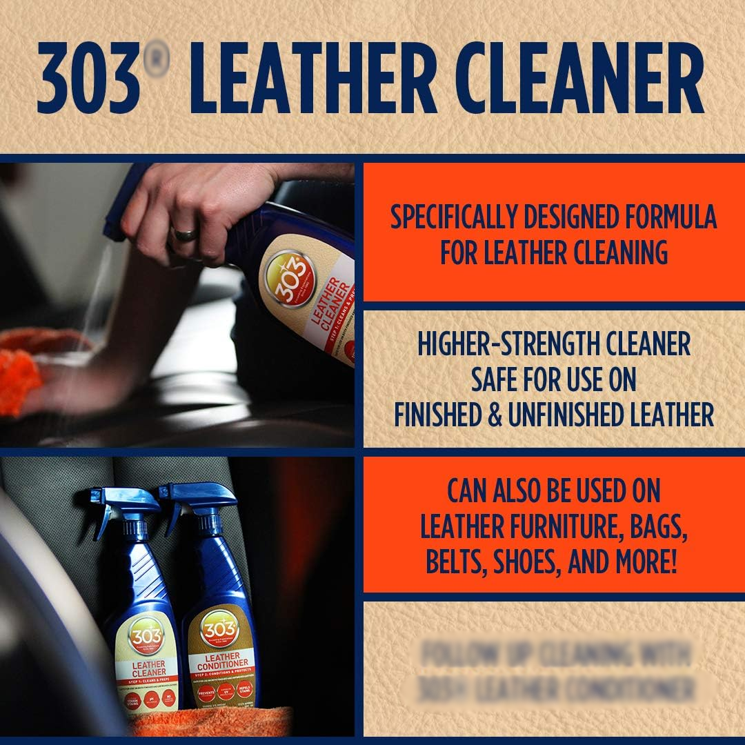 303 Leather Cleaner - Step 1: Cleans and Preps, 15.5 oz / 458 ml