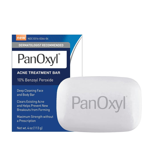 PanOxyl Acne Treatment Bar Deep Cleaning Face And Body Bar 4 oz (113g)