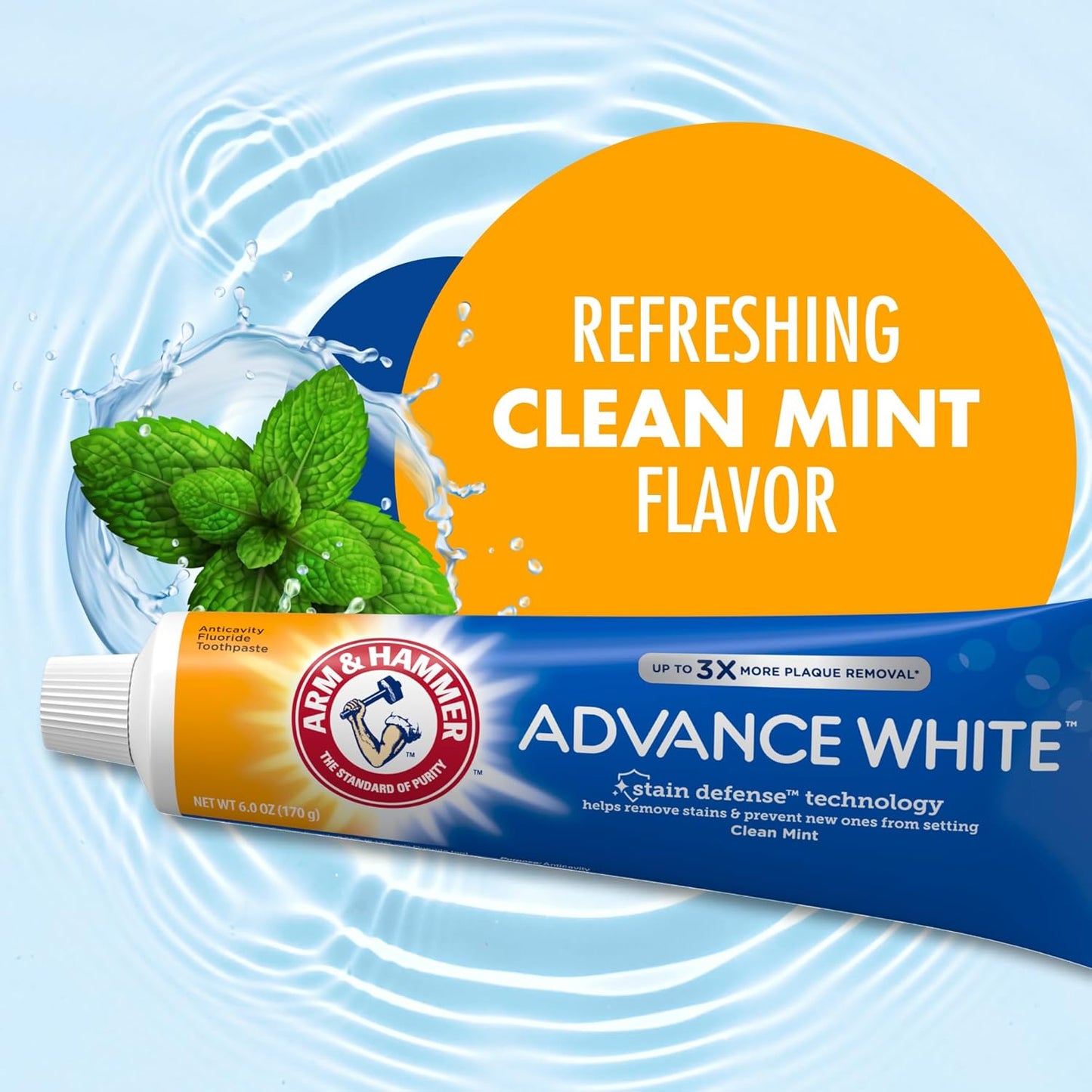 Arm & Hammer Advance White Toothpaste Clean Mint 6.0oz / 170g