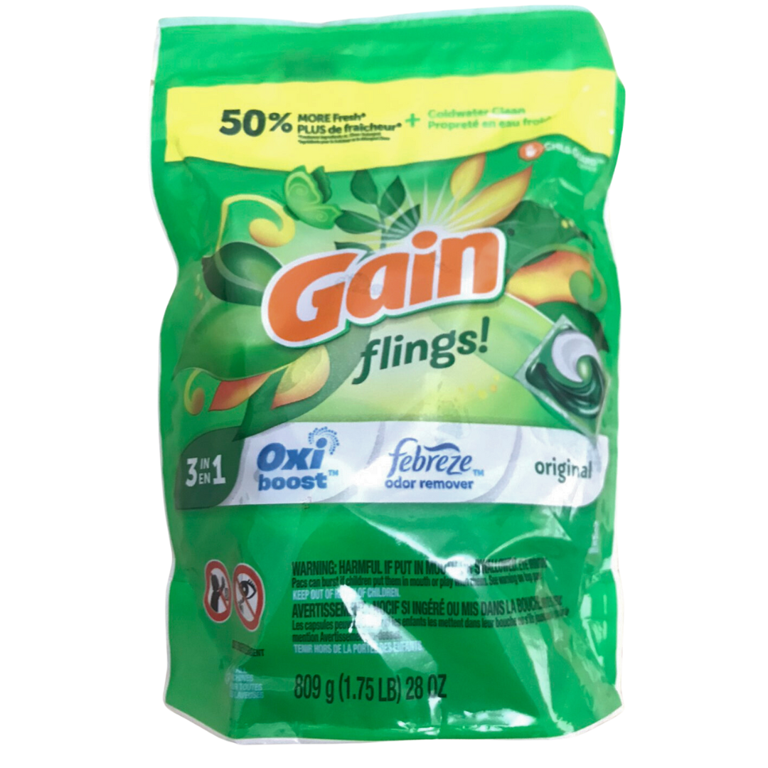 Gain Flings 3 in 1 Oxi Boost Febreze Odor Remover Original 809g / 28 oz