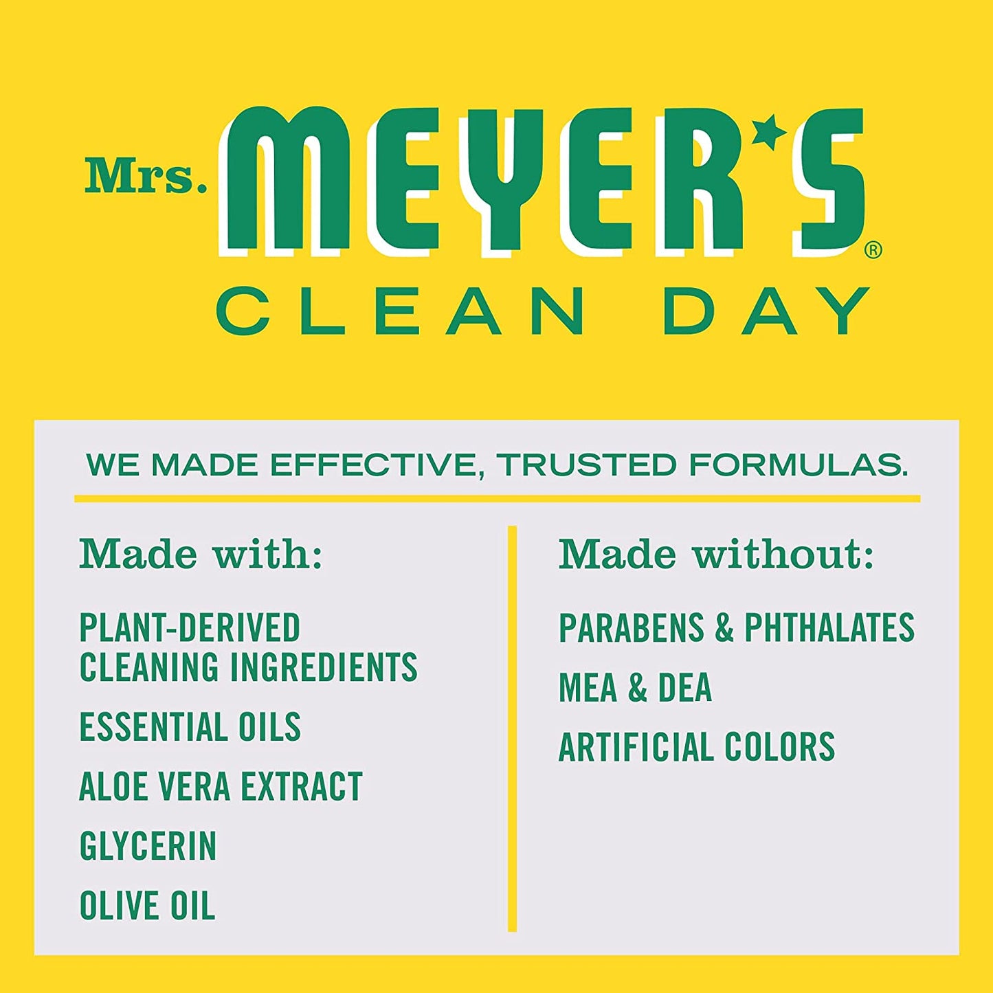 Mrs. Meyer's Clean Day Liquid Hand Soap made with Olive Oil & Aloe Vera Honeysuckle Scent, 12.5 fl.oz / 370ml