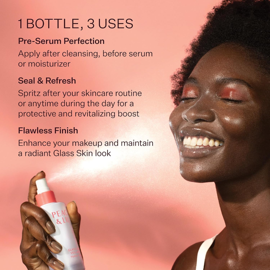 Peach & Lily Glass Skin Veil Mist Hydrate + Glow, 100 ml / 3.38 oz