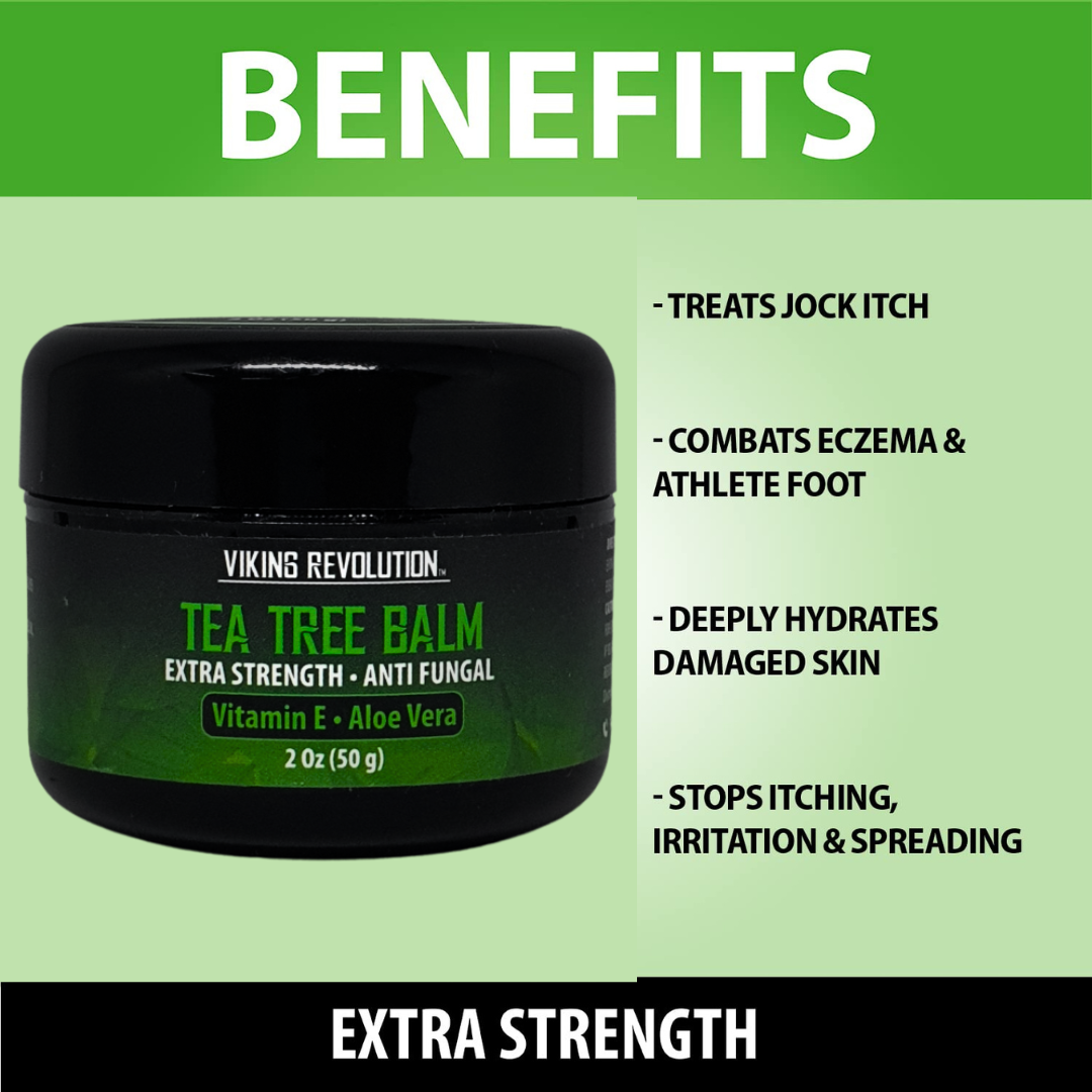 Viking Revolution Tea Tree Balm Extra Strength Anti Fungal Aloe Vera 2oz / 50g