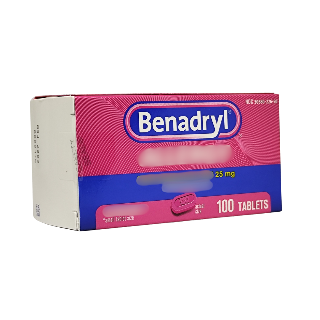 Benadryl 25 mg Relief Tablets, 100 Tablets