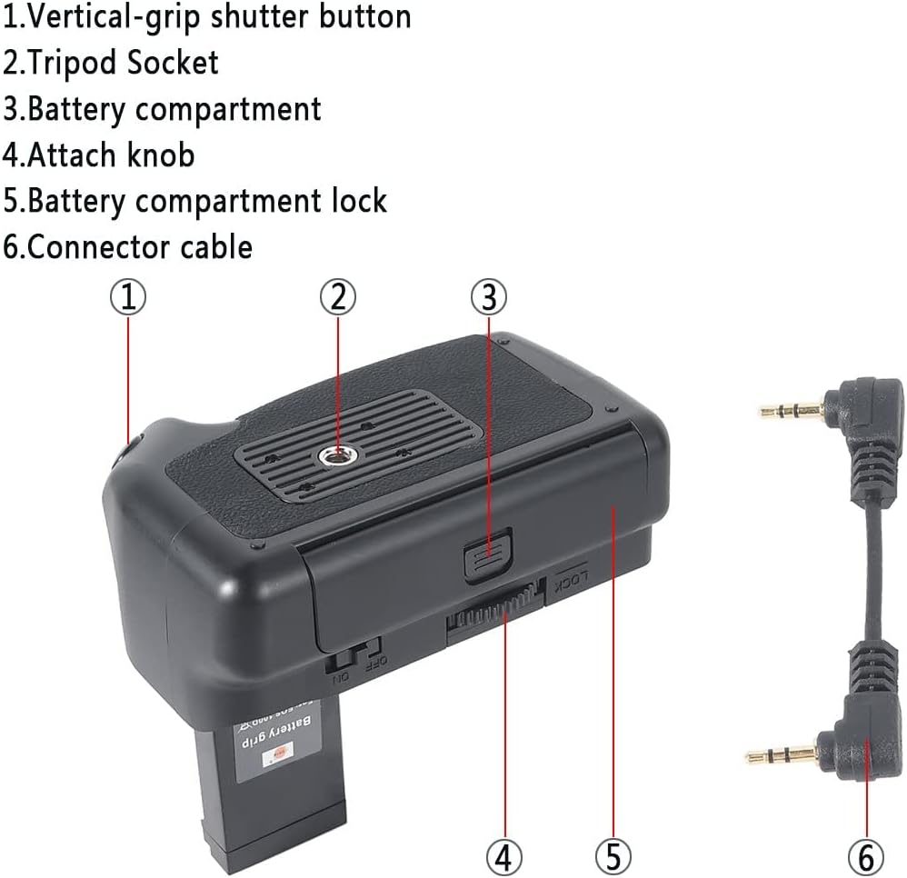 DSTE Battery Grip Fits for Canon 100D (100DH Replacement)