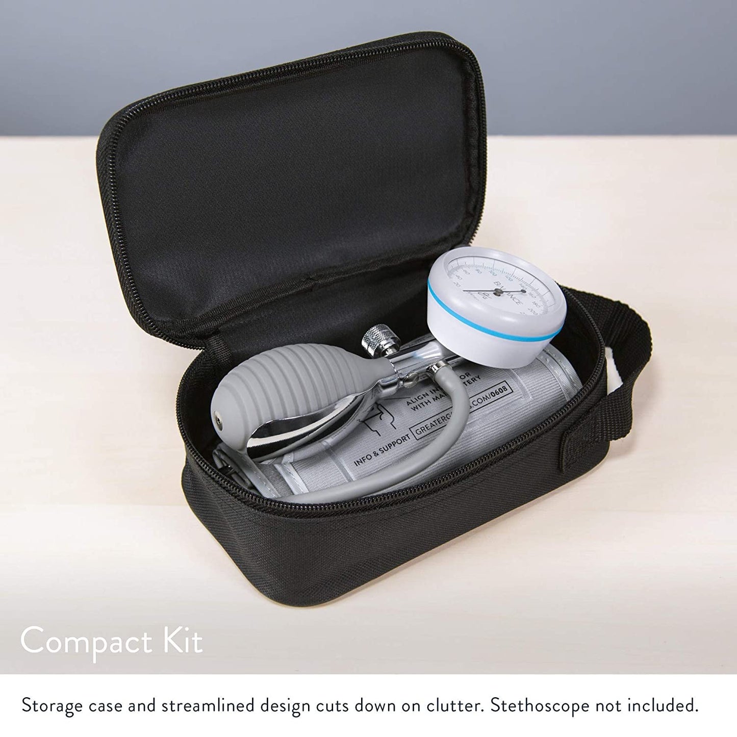 Greater Goods Sphygmomanometer Manual Blood Pressure Cuff with Combined Bulb and Dial (0610)