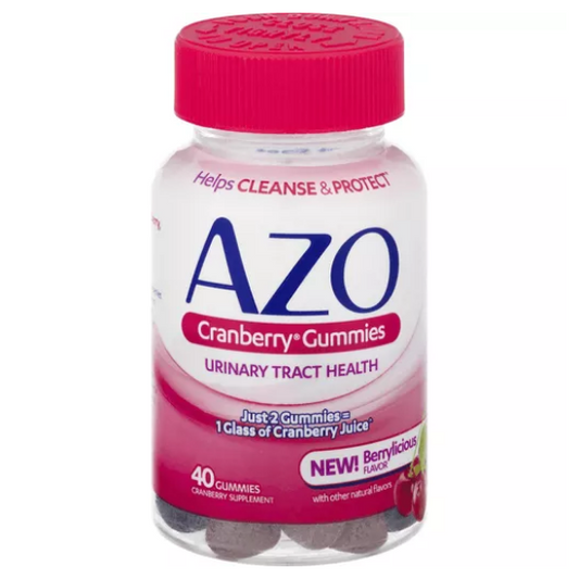 AZO Cranberry Urinary Tract Health Supplement Berrylicious Flavor (40 Gummies)