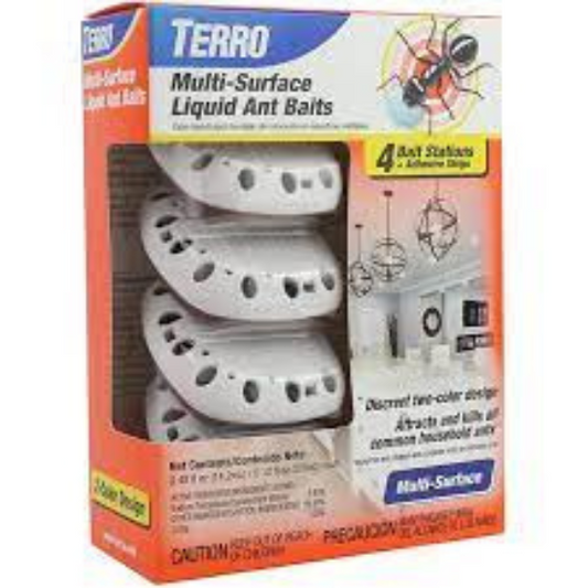 Terro Multi Surface Liquid Ant Baits with Adhesive Strips (4 Bait Stations)