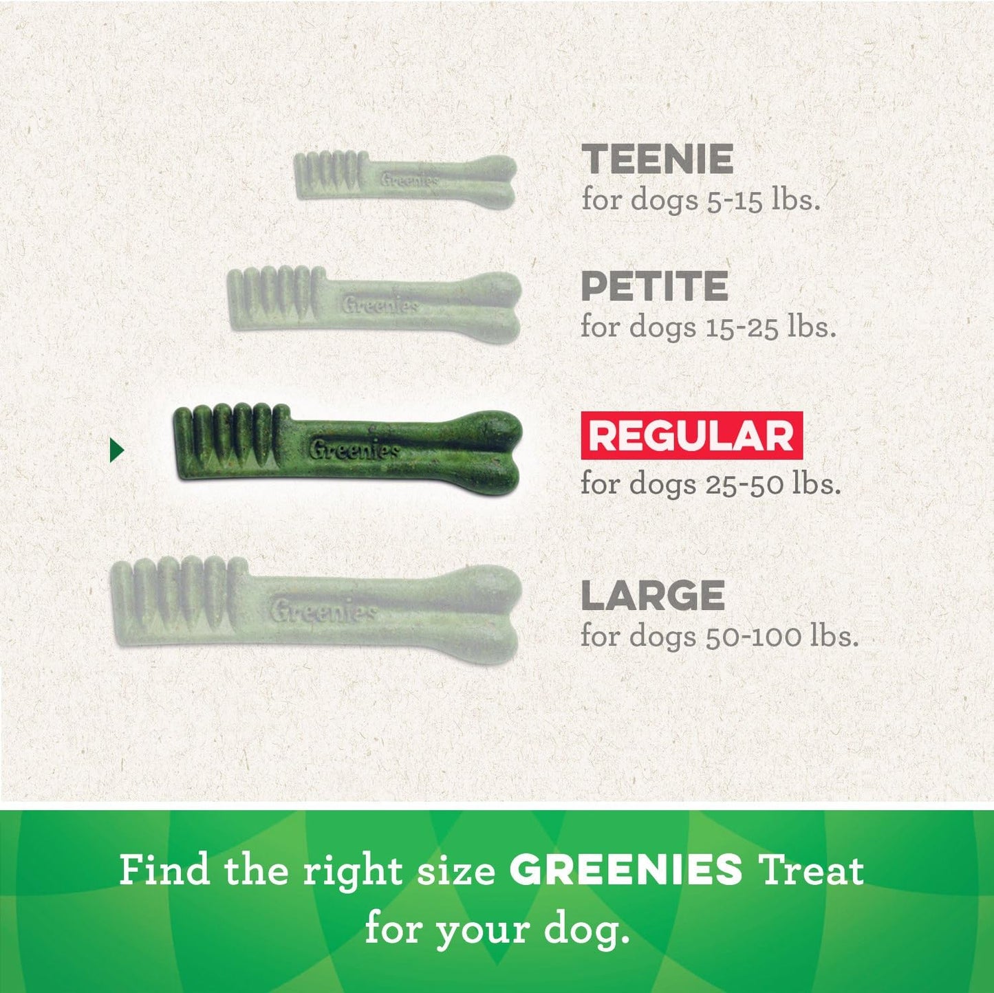 Greenies Dental Treats Original Regular Dog Treats (25-50 LB Dogs), 1.02 kg / 2.2 lb