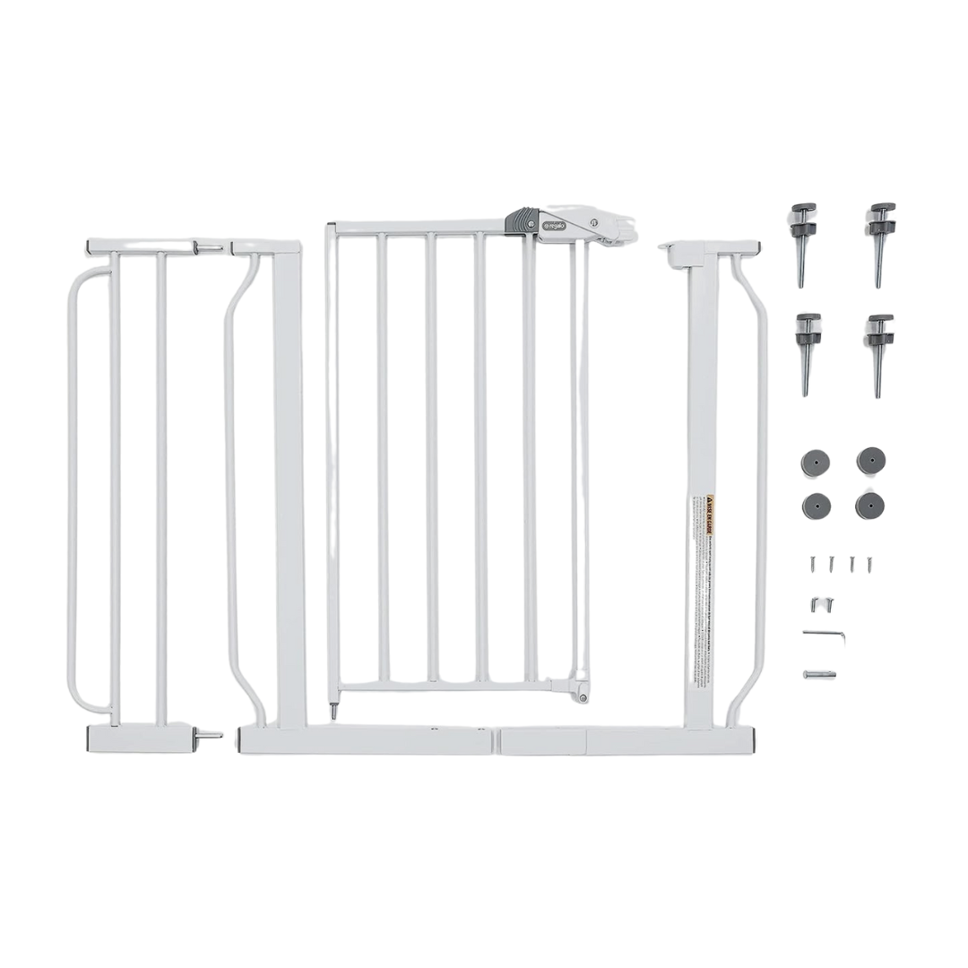 Regalo Walk Thru Baby Gate 38.5 Inch Wide (Includes 6 Inch Extension Kit, Pressure Mount Kit, Wall Cups)