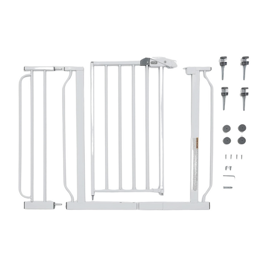 Regalo Walk Thru Baby Gate 38.5 Inch Wide (Includes 6 Inch Extension Kit, Pressure Mount Kit, Wall Cups)