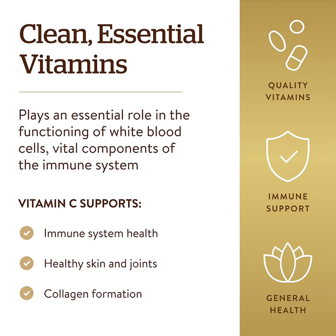 Solgar Vitamin C 1,000 mg Dietary Supplement, 250 Capsules