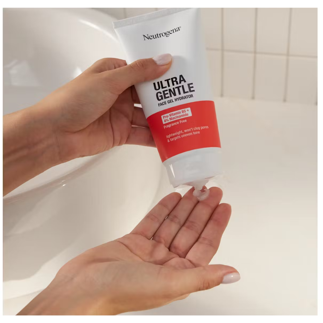 Neutrogena Ultra Gentle Face Gel Hydrator For Acne Prone Skin, Fragrance Free, 5.0 oz / 141g