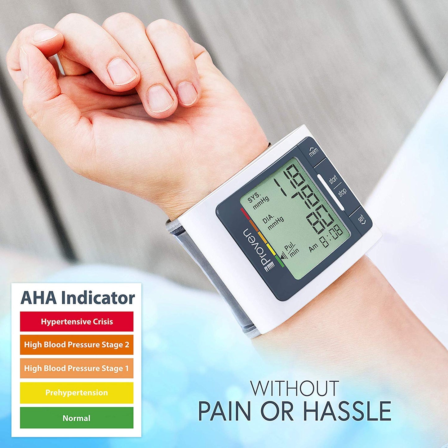 iProven Digital Wrist Blood Pressure Monitor Watch Clinically Accurate & Fast Reading BPM-337