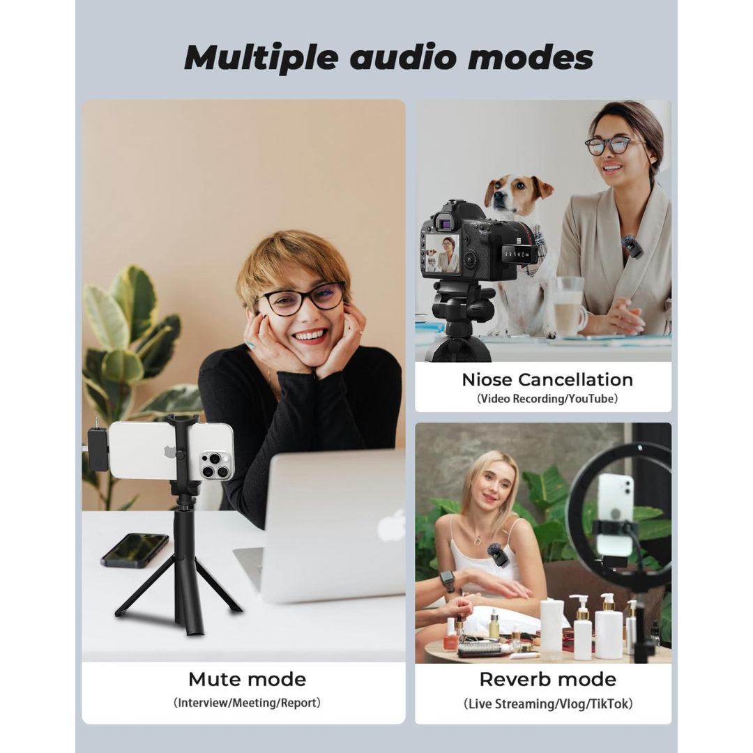 Bailixin 3in1 Wireless Mini Microphone