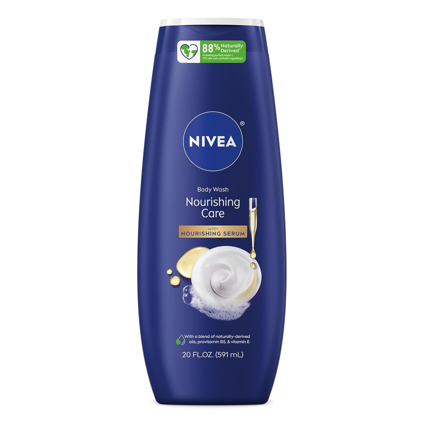 NIVEA Nourishing Care Body Wash with Nourishing Serum, 591 ml / 20 fl. oz