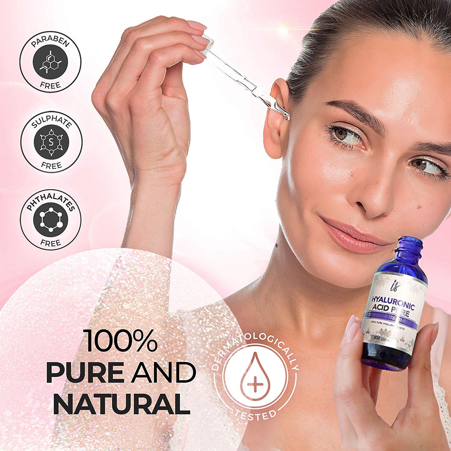 InstaSkincare Hyaluronic Acid Pure for Face (2 oz) Anti-aging Formula