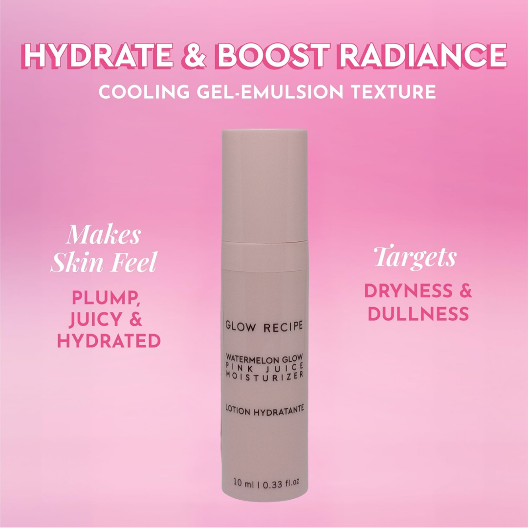 Trial Size Glow Recipe Watermelon Glow Pink Juice Moisturizer, 10 ml / 0.33 oz