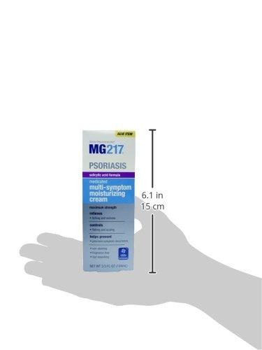 MG217 Psoriasis Cream, 3% Salicylic Acid Multi-Symptom Moisturizing Psoriasis Cream, 3.5 Fluid Ounce No Box