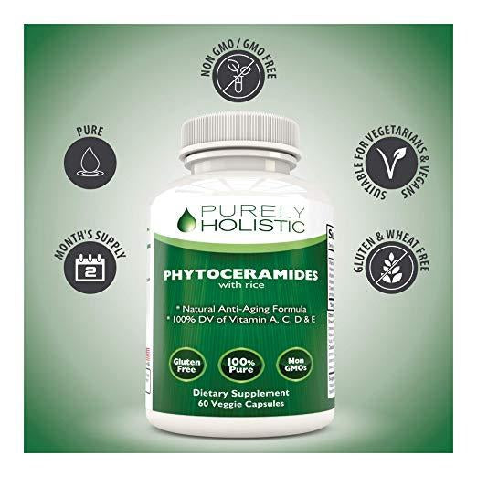Purely Holistic Phytoceramides with Rice 60 Capsules