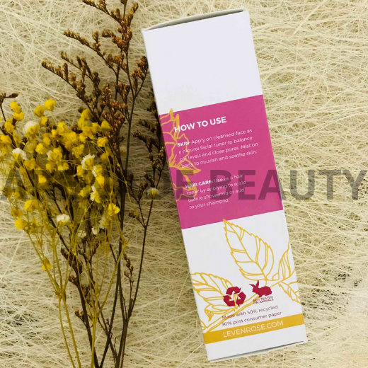 Leven Rose Real 24K Gold Rose Water Toner 4 oz / 118 ml