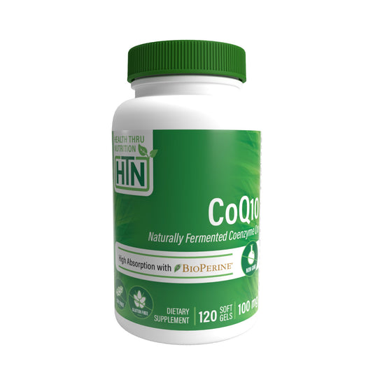 Health Thru Nutrition CoQ10 (w/ BioPerine®) 100mg (NON-GMO) 120 Softgels