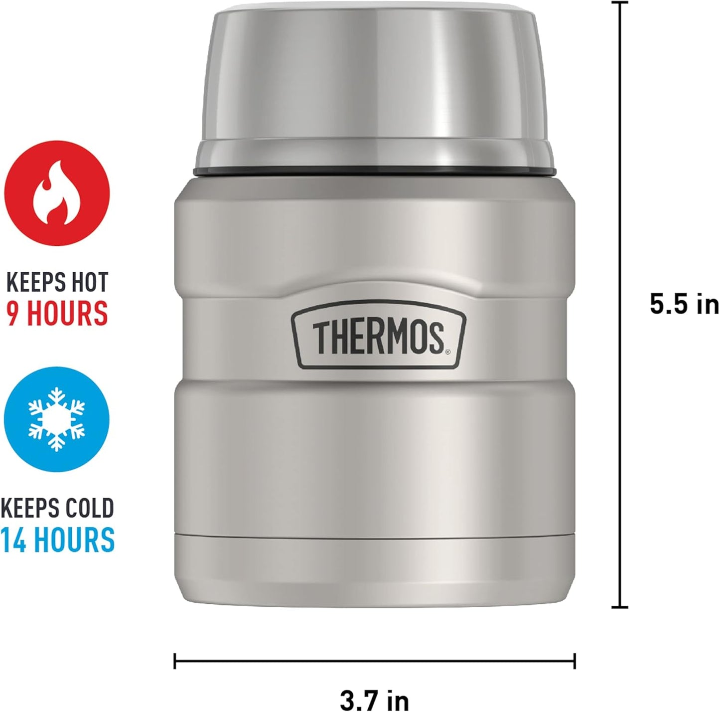 THERMOS Stainless King Vacuum Insulated Food Jar 16oz.