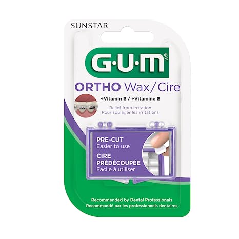 GUM Ortho Wax with Vitamin E (PACK OF 3)