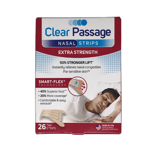 Clear Passage Nasal Strip Extra Strength 26 Tan Strips