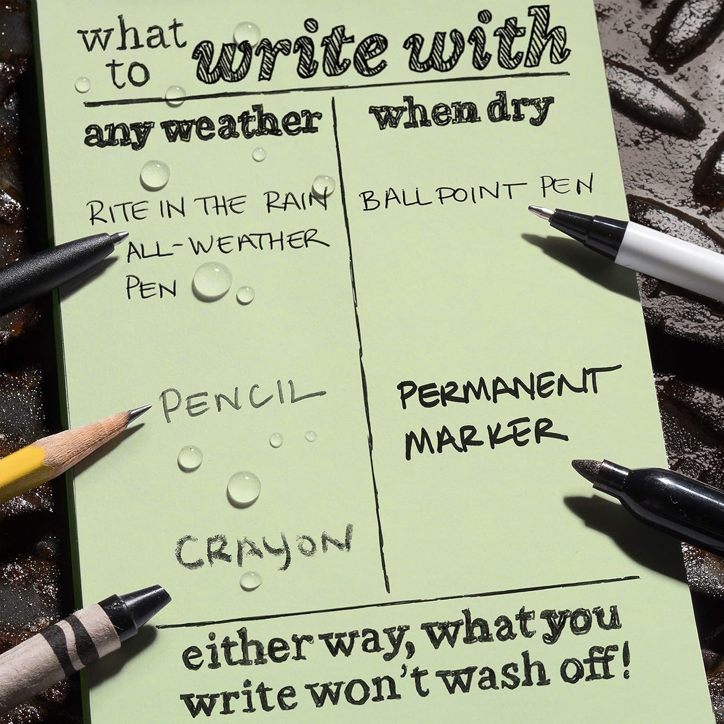 Rite in the Rain All-Weather Universal Pattern Spiral Notebook 4" x 6" No. 946, 1 Count