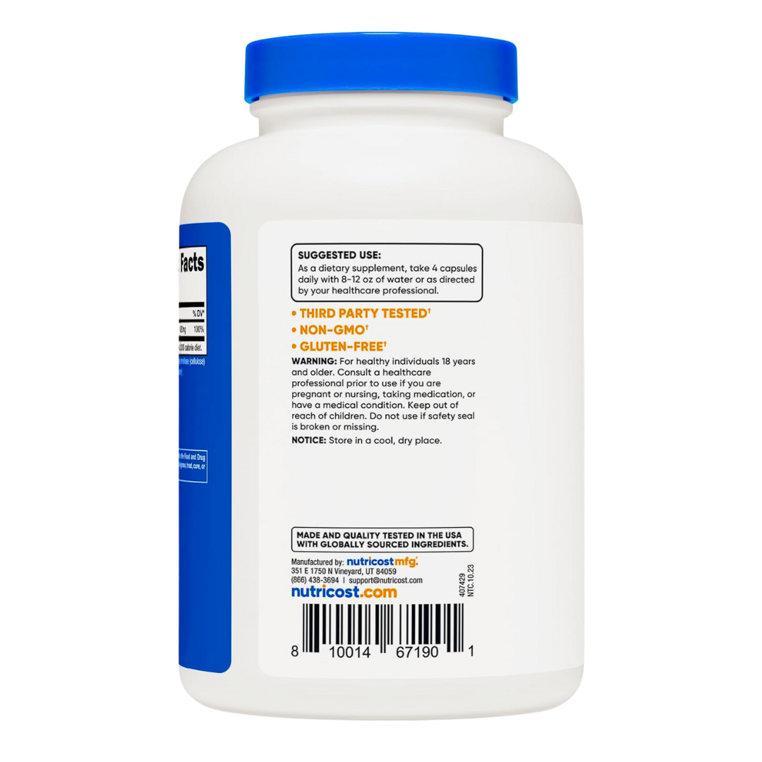 Nutricost Magnesium Citrate 420mg Supplement 240 Capsules