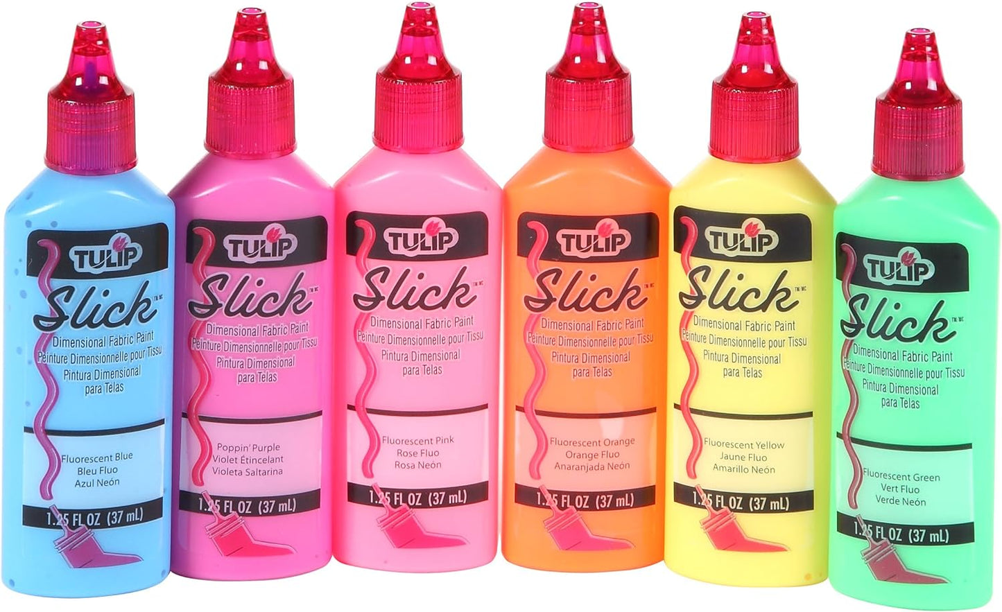 Tulip Dimensional Fabric Paint 6 Pack, 1.25 fl oz / 37mL (Each)