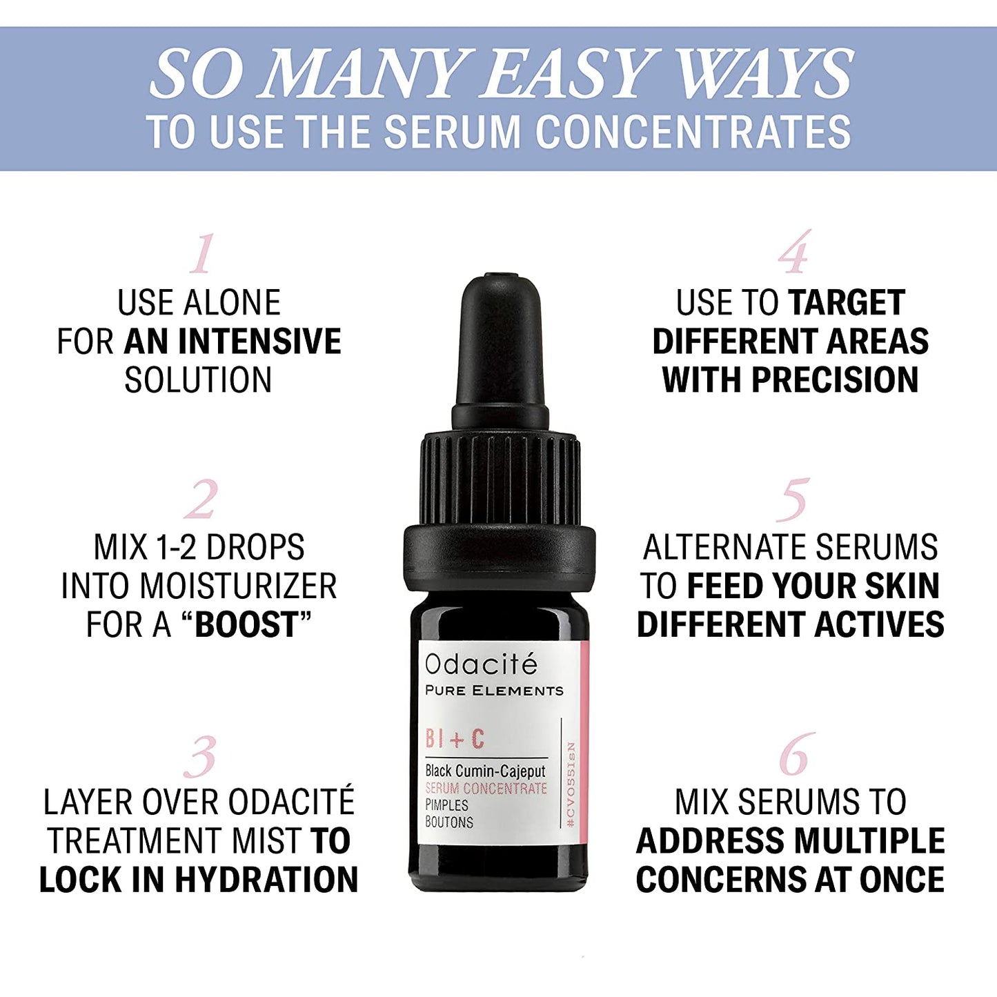 Odacite BL+C PIMPLES Black Cumin Cajeput Facial Serum Concentrate, 0.17 oz. / 5 ml