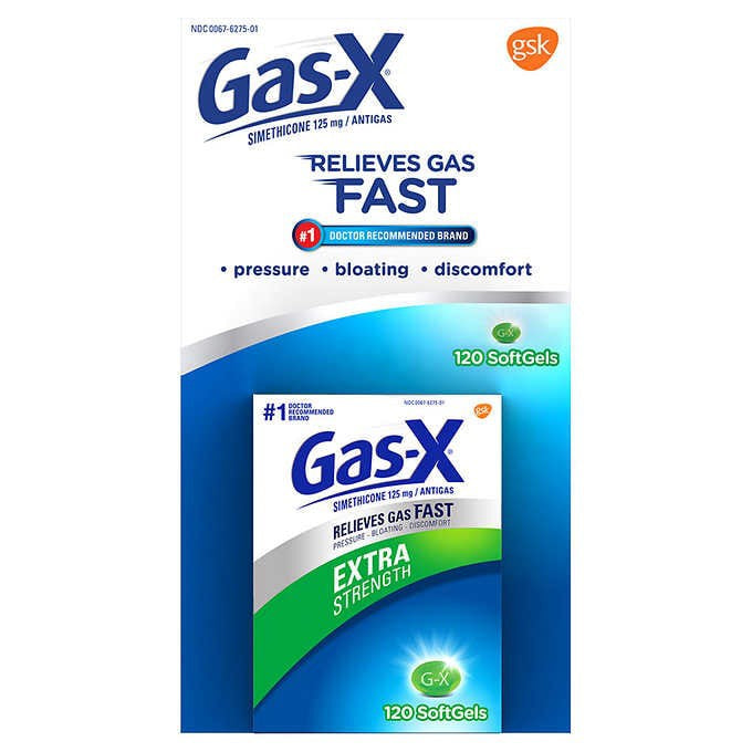 Gas-X Extra Strength Gas Relief 125mg - 120 Soft Gels