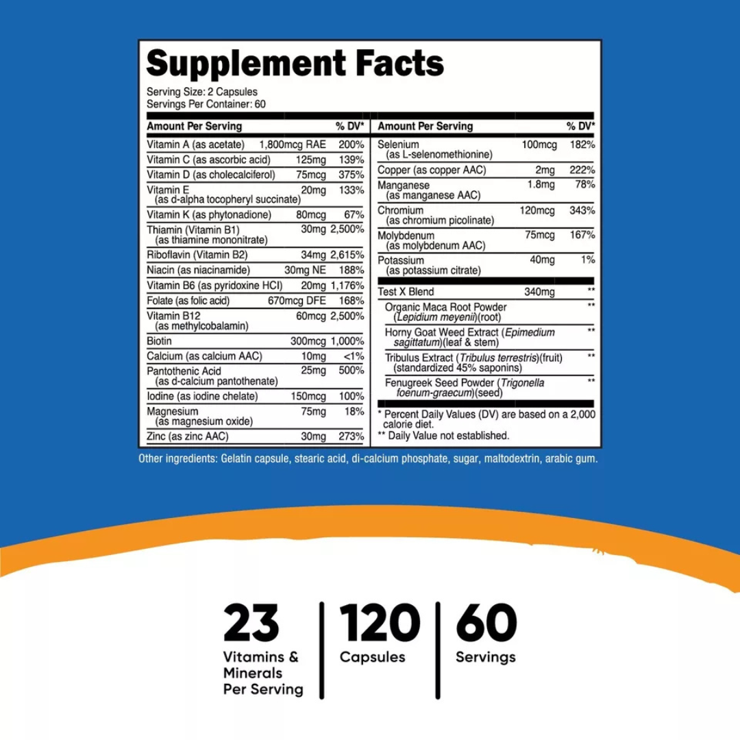 Nutricost Multivitamin For Men Supplement 120 Capsules