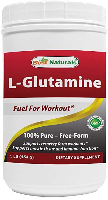 Best Naturals L-Glutamine Powder Fuel For Workout 1 lb / 454 g