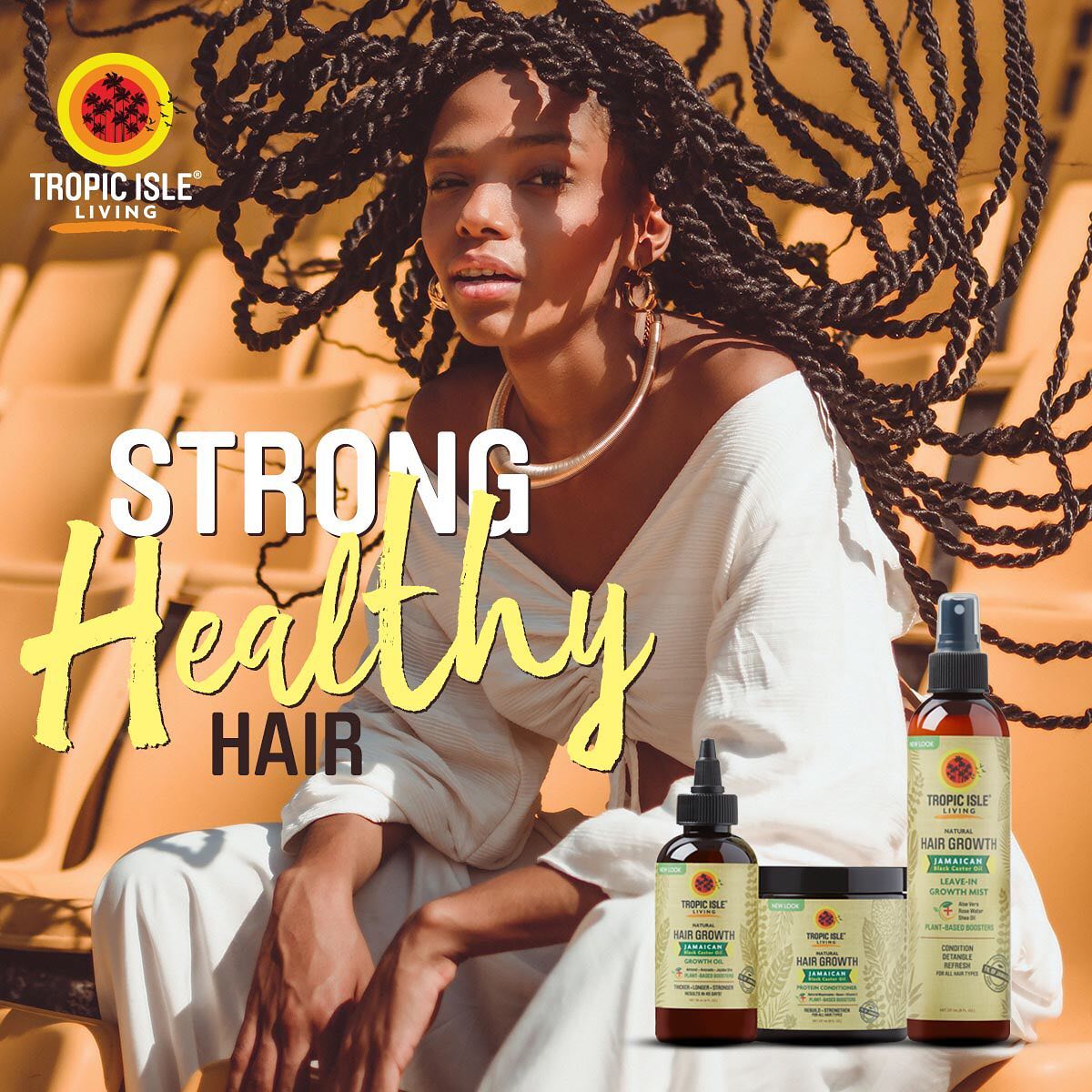 Tropic Isle Living Jamaican Black Castor Oil Daily Hair Growth Leave-in Conditioning Mist 8 oz / 237 ml