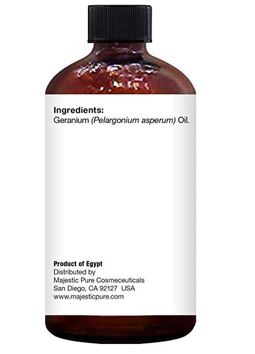 Majestic Pure Geranium Essential Oil, 100% Pure & Natural Therapeutic Grade, 2 oz / 60ml