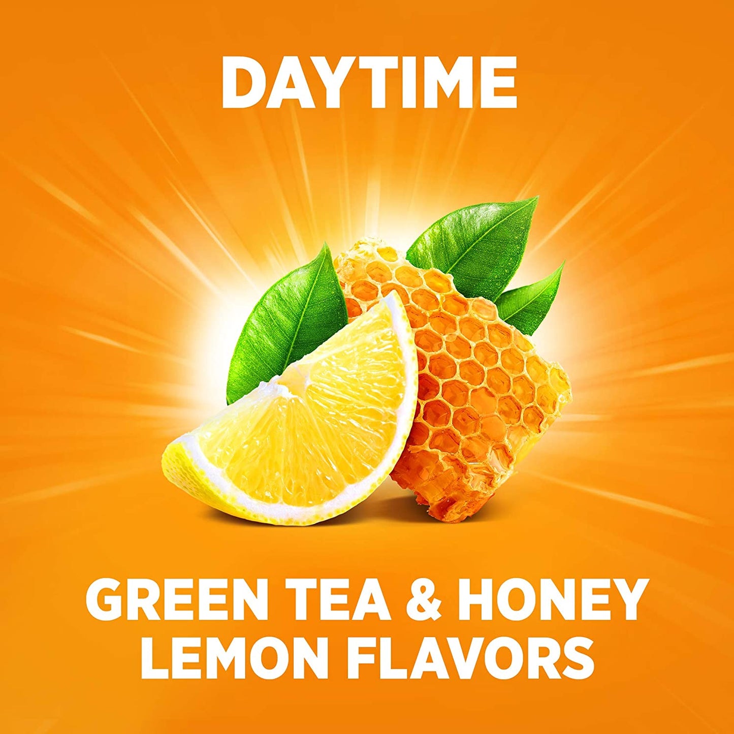 Theraflu Multi-Symptom Severe Cold & Cough Relief Daytime & Nighttime Powder Tea Infusions, Honey Lemon Flavor, 12 Total Packets