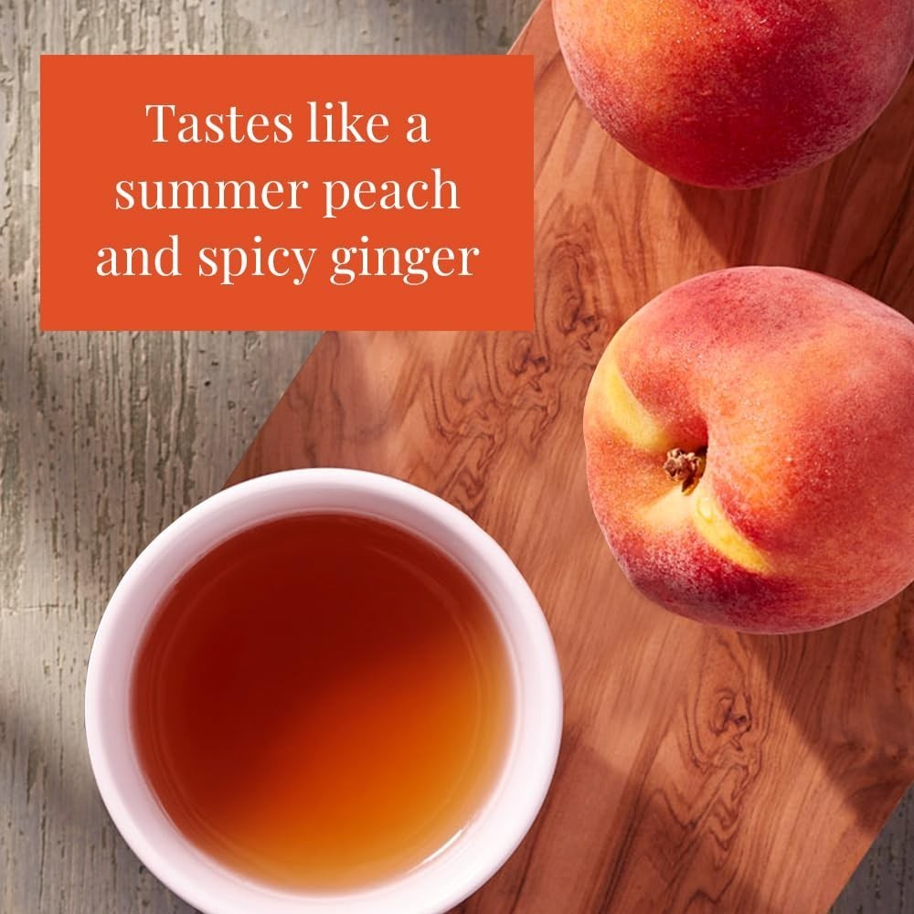 The Republic of Tea Ginger Peach Black Tea Steeps 50 Cups (80g)