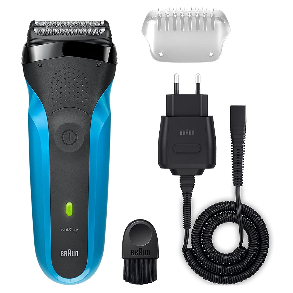 Braun Series 3 310s Wet & Dry Electric Shaver for Men / Rechargeable Electric Razor, Blue