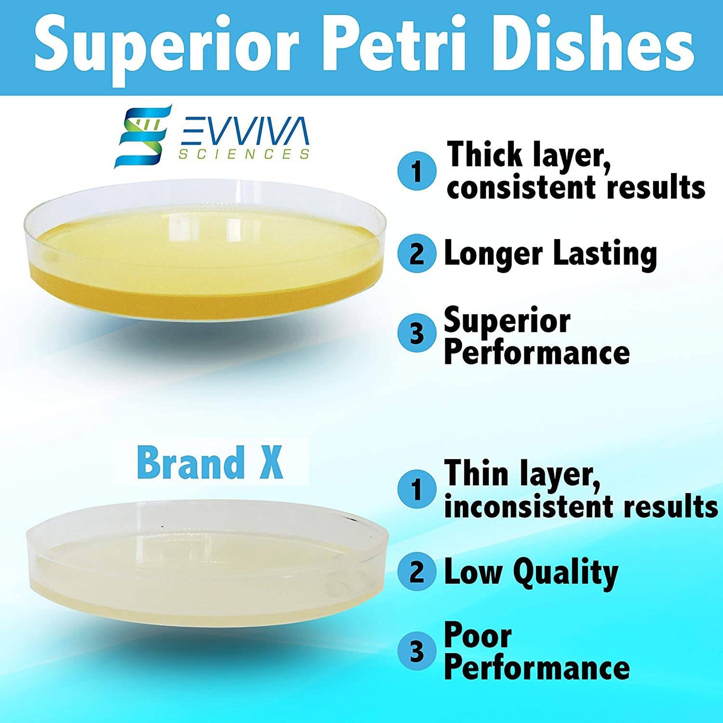 Evviva Sciences Prepoured Agar Plates Science Project Kit, Have Fun Learning Microbiology Now