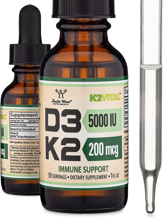 Double Wood K2 Vital D3 K2 Immune Support 1Fl Oz