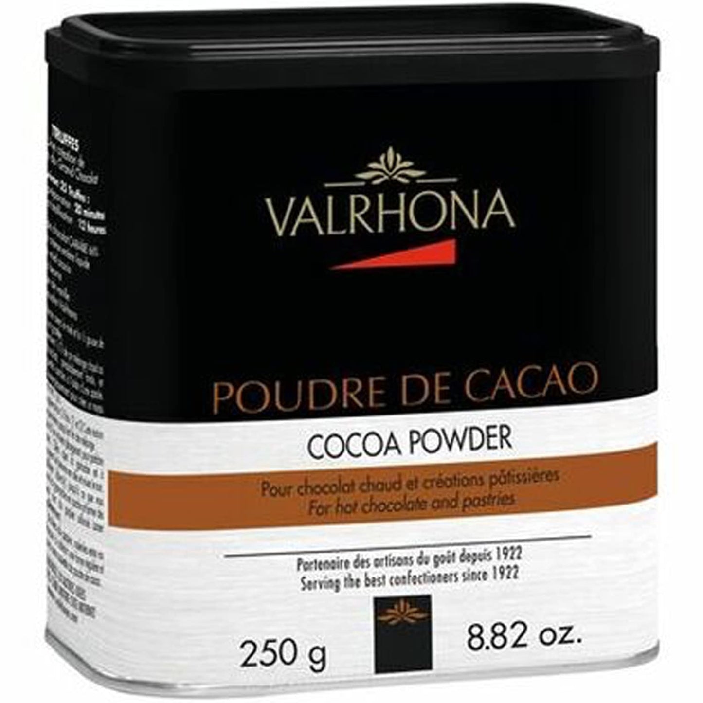 Valrhona Cocoa Powder for Hot Chocolate and Pastries, 8.82 oz (Packaging May Vary)