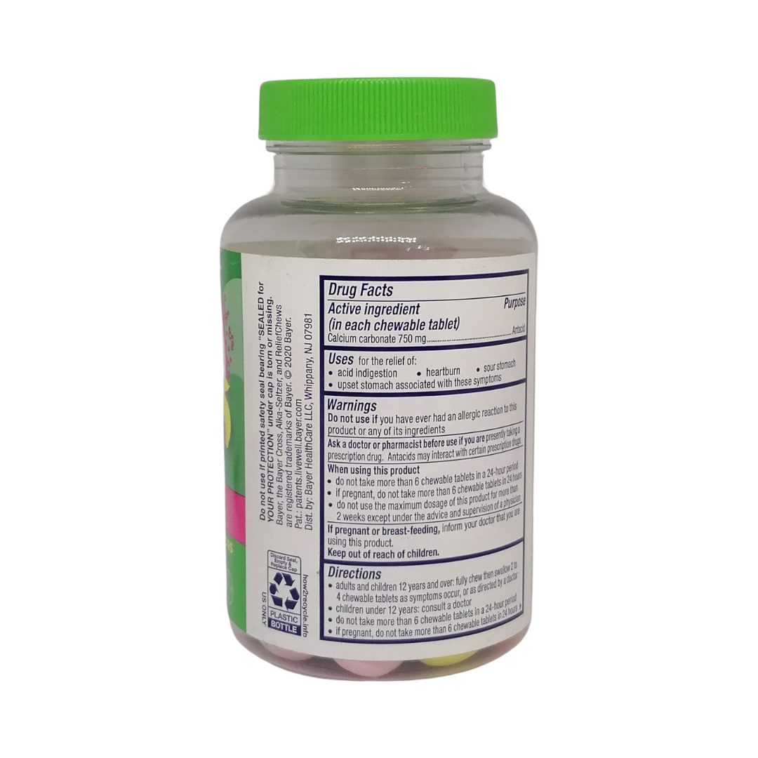 Alka-Seltzer Extra Strength Acid Neutralizer Assorted Fruit Flavors, 66 Tablets