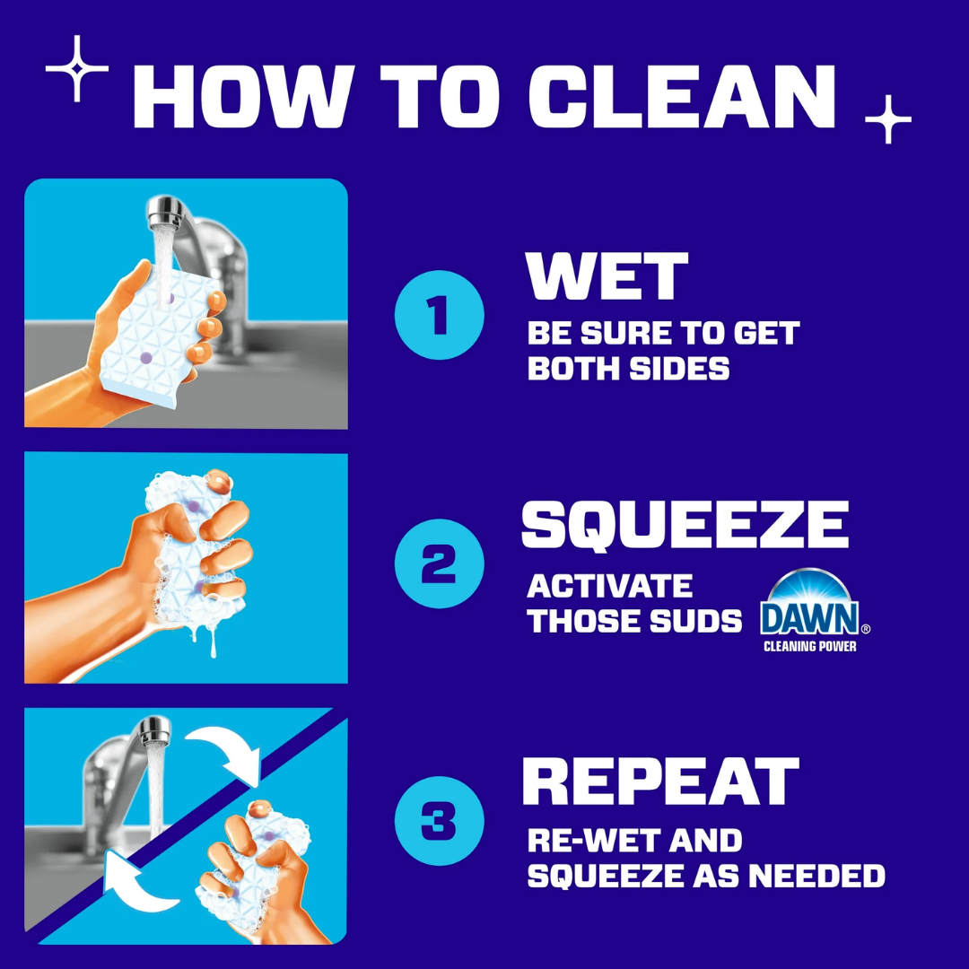 Mr. Clean Magic Eraser Sponge 2in1 Bath Built-In Cleaner Lavender Scent
