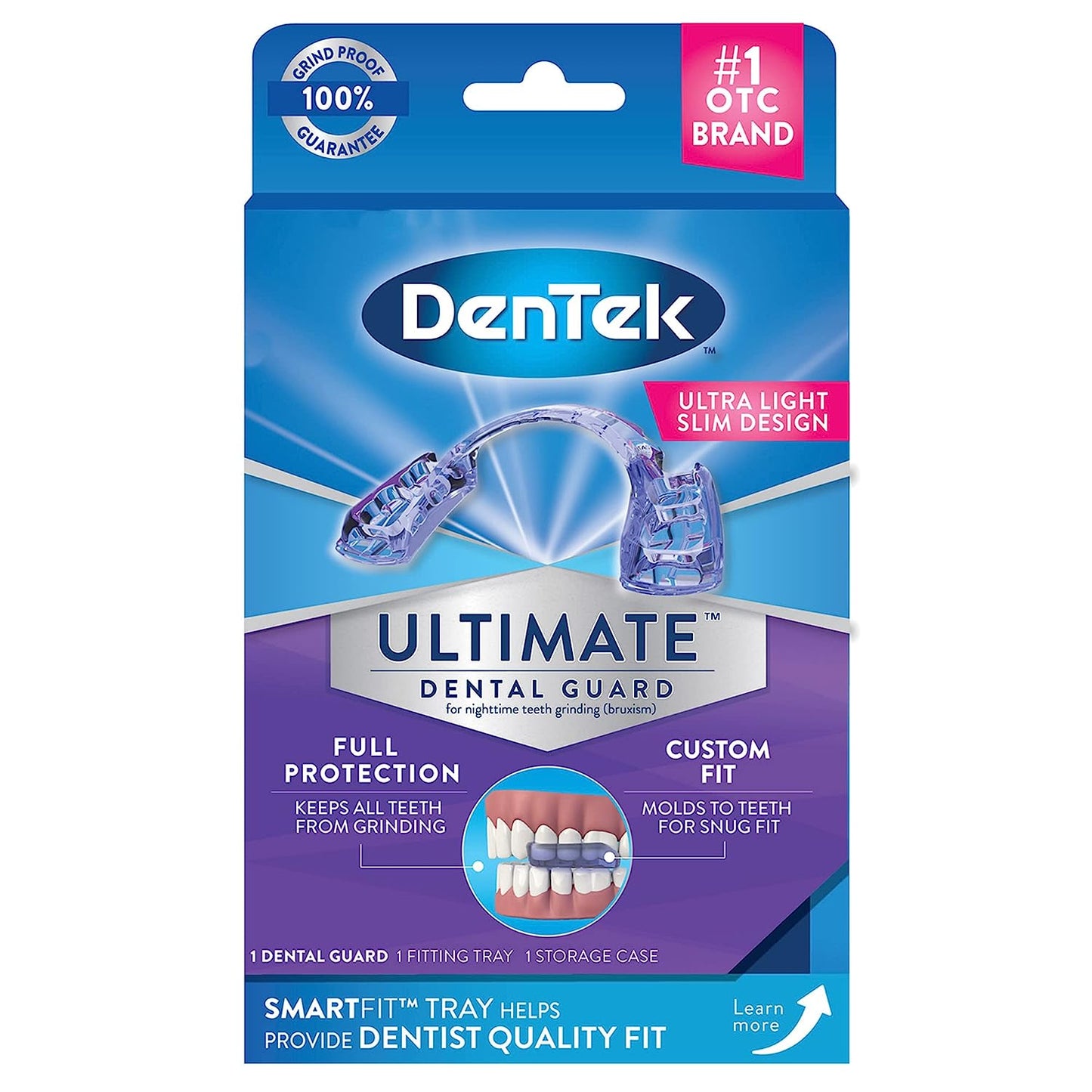 DenTek Ultimate Guard for Nighttime Teeth Grinding (Bruxism) 1 Dental Guard 1 Smartfit Tray