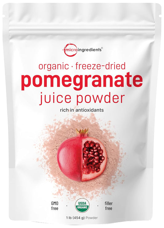 Microingredients Organic Freeze-Dried Pomegranate Juice Powder, 454 g / 1 lb.
