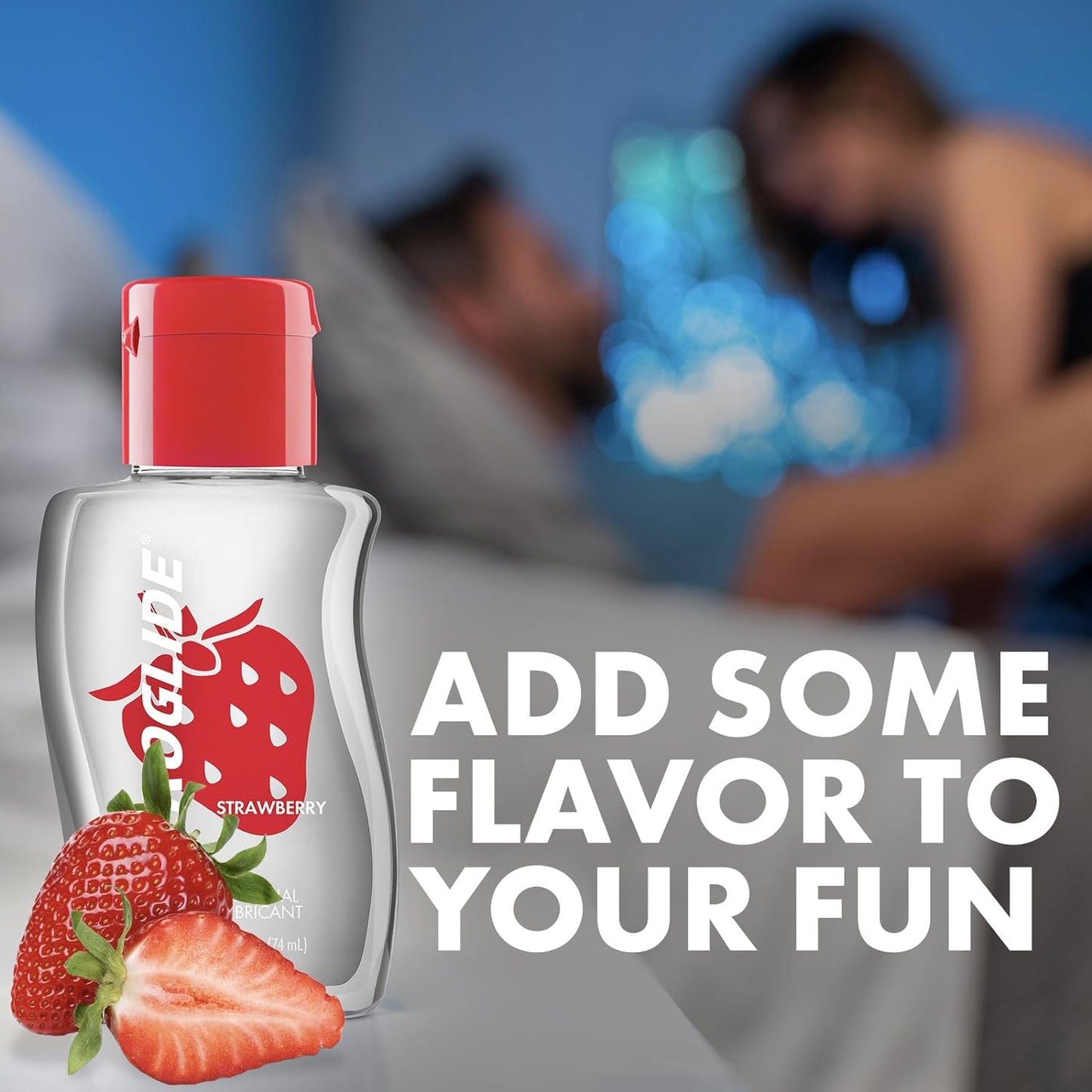 Astroglide Strawberry Sweet Aroma Subtle Flavor Water Based Lube 74ml
